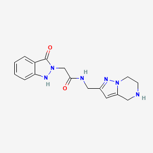 2-(3-oxo-1,3-dihydro-2H-indazol-2-yl)-N-(4,5,6,7-tetrahydropyrazolo[1,5-a]pyrazin-2-ylmethyl)acetamide hydrochloride