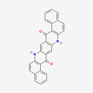 molecular formula C28H16N2O2 B561233 7,16-Dihydrobenzo[a]benzo[5,6]quinolino[3,2-i]acridine-9,18-dione CAS No. 104978-82-7