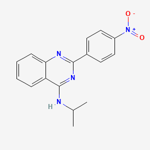 molecular formula C17H16N4O2 B5612331 N-isopropyl-2-(4-nitrophenyl)-4-quinazolinamine 