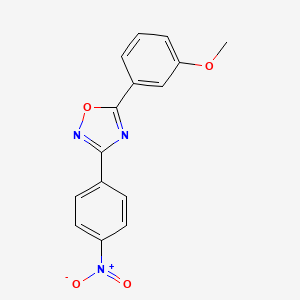 molecular formula C15H11N3O4 B5612334 5-(3-甲氧基苯基)-3-(4-硝基苯基)-1,2,4-恶二唑 
