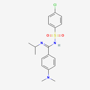 N-(4-chlorophenyl)sulfonyl-4-(dimethylamino)-N'-propan-2-ylbenzenecarboximidamide