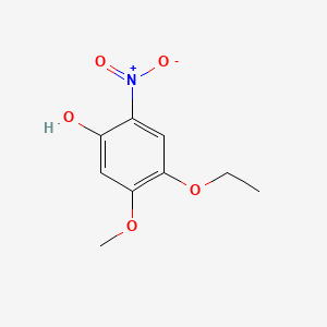 molecular formula C9H11NO5 B561235 4-Ethoxy-5-methoxy-2-nitrophenol CAS No. 102871-29-4