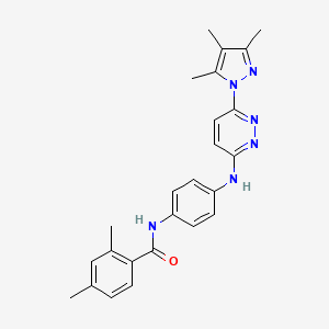 2,4-dimethyl-N-(4-{[6-(3,4,5-trimethyl-1H-pyrazol-1-yl)-3-pyridazinyl]amino}phenyl)benzamide
