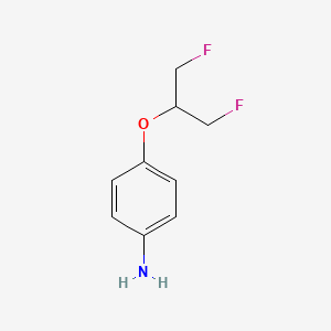 molecular formula C9H11F2NO B561238 4-(2-Fluoro-1-fluoromethyl-ethoxy)-aniline CAS No. 109230-64-0