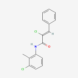 molecular formula C16H13Cl2NO B5612395 2-chloro-N-(3-chloro-2-methylphenyl)-3-phenylacrylamide 