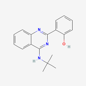 molecular formula C18H19N3O B5612398 2-[4-(tert-butylamino)-2-quinazolinyl]phenol 