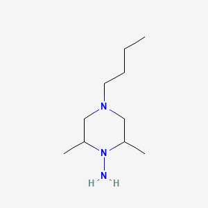 molecular formula C10H23N3 B561243 4-Butyl-2,6-dimethylpiperazin-1-amine CAS No. 109055-77-8