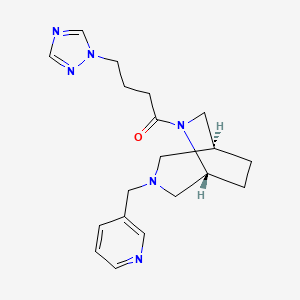 (1S*,5R*)-3-(3-pyridinylmethyl)-6-[4-(1H-1,2,4-triazol-1-yl)butanoyl]-3,6-diazabicyclo[3.2.2]nonane