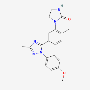 1-{5-[1-(4-methoxyphenyl)-3-methyl-1H-1,2,4-triazol-5-yl]-2-methylphenyl}imidazolidin-2-one
