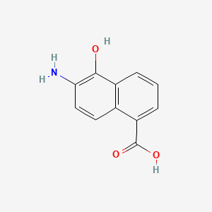 molecular formula C11H9NO3 B561252 6-Amino-5-hydroxynaphthalene-1-carboxylic acid CAS No. 103906-11-2