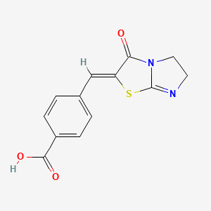 molecular formula C13H10N2O3S B5612533 4-[(3-oxo-5,6-dihydroimidazo[2,1-b][1,3]thiazol-2(3H)-ylidene)methyl]benzoic acid 