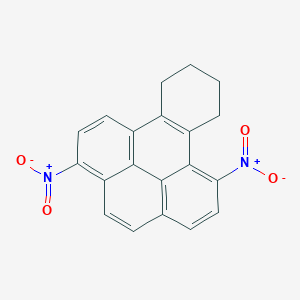 molecular formula C20H14N2O4 B056126 Benzo(e)pyrene, 9,10,11,12-tetrahydro-1,6-dinitro- CAS No. 120812-51-3