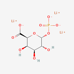 molecular formula C6H8Li3O10P B561260 Lithium (2S,3R,4S,5R,6R)-3,4,5-trihydroxy-6-(phosphonatooxy)tetrahydro-2H-pyran-2-carboxylate CAS No. 103192-54-7