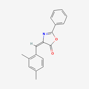 molecular formula C18H15NO2 B5612618 4-(2,4-dimethylbenzylidene)-2-phenyl-1,3-oxazol-5(4H)-one 