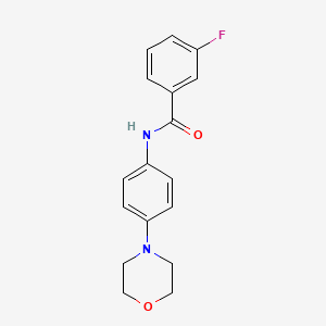 molecular formula C17H17FN2O2 B5612635 3-fluoro-N-[4-(4-morpholinyl)phenyl]benzamide 