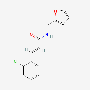 molecular formula C14H12ClNO2 B5612645 3-(2-chlorophenyl)-N-(2-furylmethyl)acrylamide 