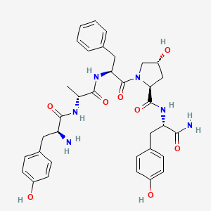 molecular formula C35H42N6O8 B561265 Tyr-D-Ala-Phe-Hyp-Tyr-NH2 CAS No. 102029-98-1
