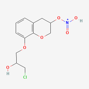 Nitric acid 8-(3-chloro-2-hydroxypropoxy)chroman-3-yl ester