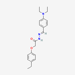 molecular formula C21H27N3O2 B5612698 N'-[4-(diethylamino)benzylidene]-2-(4-ethylphenoxy)acetohydrazide 