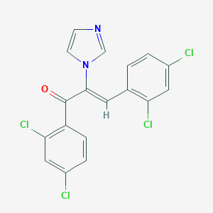 molecular formula C18H10Cl4N2O B056127 2-Propen-1-one,  1,3-bis(2,4-dichlorophenyl)-2-(1H-imidazol-1-yl)-,  (Z)-  (9CI) CAS No. 120758-62-5
