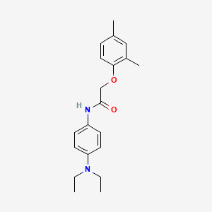 molecular formula C20H26N2O2 B5612723 N-[4-(diethylamino)phenyl]-2-(2,4-dimethylphenoxy)acetamide 