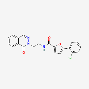 molecular formula C21H16ClN3O3 B5612740 5-(2-chlorophenyl)-N-[2-(1-oxo-2(1H)-phthalazinyl)ethyl]-2-furamide 