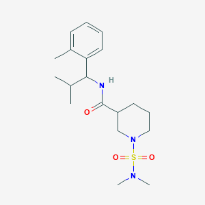 molecular formula C19H31N3O3S B5612752 1-[(dimethylamino)sulfonyl]-N-[2-methyl-1-(2-methylphenyl)propyl]-3-piperidinecarboxamide 