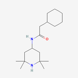 molecular formula C17H32N2O B5612754 2-cyclohexyl-N-(2,2,6,6-tetramethyl-4-piperidinyl)acetamide 
