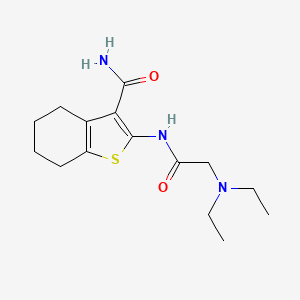 molecular formula C15H23N3O2S B5612761 2-[(N,N-diethylglycyl)amino]-4,5,6,7-tetrahydro-1-benzothiophene-3-carboxamide CAS No. 20886-88-8