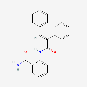 molecular formula C22H18N2O2 B5612774 2-[(2,3-diphenylacryloyl)amino]benzamide 