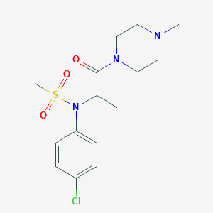 N-(4-chlorophenyl)-N-[1-methyl-2-(4-methyl-1-piperazinyl)-2-oxoethyl]methanesulfonamide