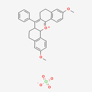 3,11-Dimethoxy-7-phenyl-6,8,9,13b-tetrahydro-5H-dibenzo[c,h]xanthylium perchlorate