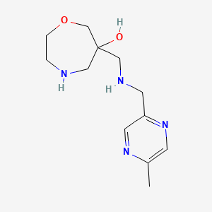 molecular formula C12H20N4O2 B5612809 6-({[(5-methyl-2-pyrazinyl)methyl]amino}methyl)-1,4-oxazepan-6-ol dihydrochloride 