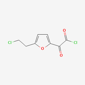 molecular formula C8H6Cl2O3 B561283 2-[5-(2-Chloroethyl)furan-2-yl]-2-oxoacetyl chloride CAS No. 100750-59-2