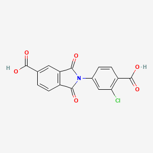molecular formula C16H8ClNO6 B5612832 2-(4-carboxy-3-chlorophenyl)-1,3-dioxo-5-isoindolinecarboxylic acid 