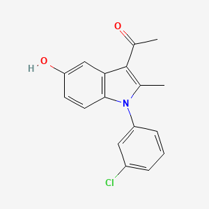 molecular formula C17H14ClNO2 B5612855 1-[1-(3-chlorophenyl)-5-hydroxy-2-methyl-1H-indol-3-yl]ethanone CAS No. 5165-57-1