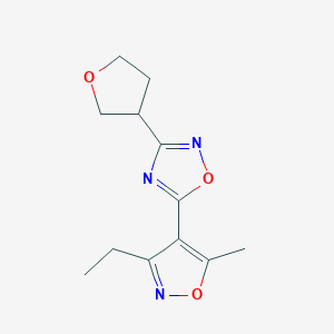 5-(3-ethyl-5-methylisoxazol-4-yl)-3-(tetrahydrofuran-3-yl)-1,2,4-oxadiazole