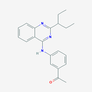 1-(3-{[2-(1-ethylpropyl)-4-quinazolinyl]amino}phenyl)ethanone