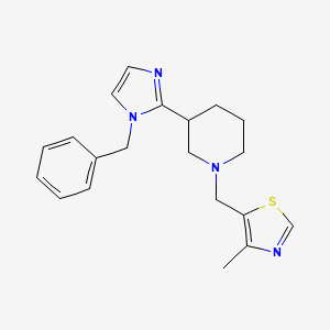 3-(1-benzyl-1H-imidazol-2-yl)-1-[(4-methyl-1,3-thiazol-5-yl)methyl]piperidine