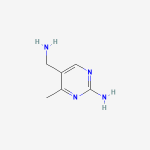 molecular formula C6H10N4 B561290 5-(氨甲基)-4-甲基嘧啶-2-胺 CAS No. 19594-45-7