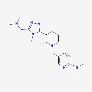 5-[(3-{5-[(dimethylamino)methyl]-4-methyl-4H-1,2,4-triazol-3-yl}piperidin-1-yl)methyl]-N,N-dimethylpyridin-2-amine