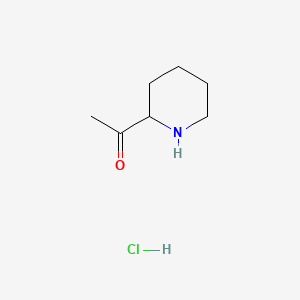 molecular formula C7H14ClNO B561291 1-(Piperidin-2-yl)ethanone hydrochloride CAS No. 106318-66-5