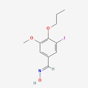 molecular formula C11H14INO3 B5612930 3-iodo-5-methoxy-4-propoxybenzaldehyde oxime 