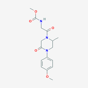 methyl {2-[4-(4-methoxyphenyl)-2-methyl-5-oxo-1-piperazinyl]-2-oxoethyl}carbamate
