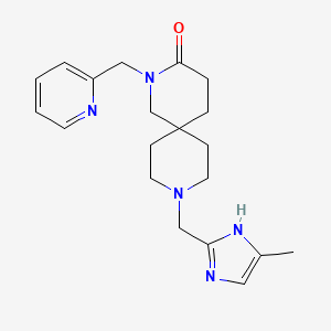 9-[(4-methyl-1H-imidazol-2-yl)methyl]-2-(pyridin-2-ylmethyl)-2,9-diazaspiro[5.5]undecan-3-one
