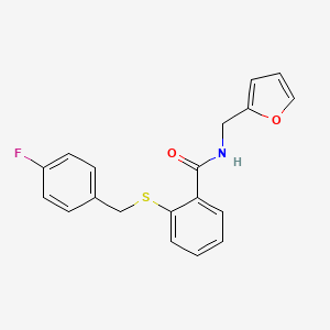 2-[(4-fluorobenzyl)thio]-N-(2-furylmethyl)benzamide