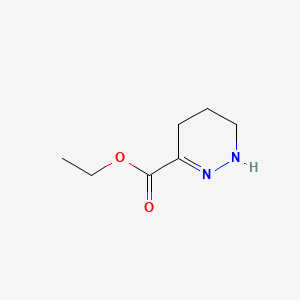 molecular formula C7H12N2O2 B561296 Ethyl 1,4,5,6-tetrahydropyridazine-3-carboxylate CAS No. 109358-26-1