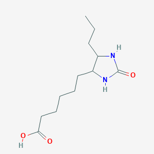 molecular formula C12H22N2O3 B5612987 6-(2-oxo-5-propyl-4-imidazolidinyl)hexanoic acid 