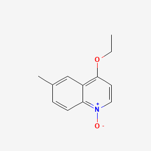 molecular formula C12H13NO2 B561300 4-Ethoxy-6-methylquinoline 1-oxide CAS No. 105104-87-8