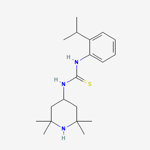 molecular formula C19H31N3S B5613011 N-(2-isopropylphenyl)-N'-(2,2,6,6-tetramethyl-4-piperidinyl)thiourea 